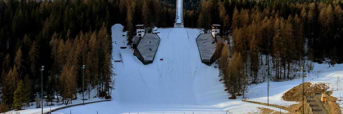 Cortina, Italy, Olympic jumping hill, partial snow cover