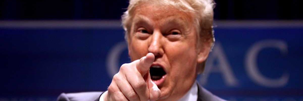Donald Trump speaking & pointing finger at CPAC 2011 in Washington, D.C.