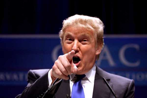 Donald Trump speaking & pointing finger at CPAC 2011 in Washington, D.C.