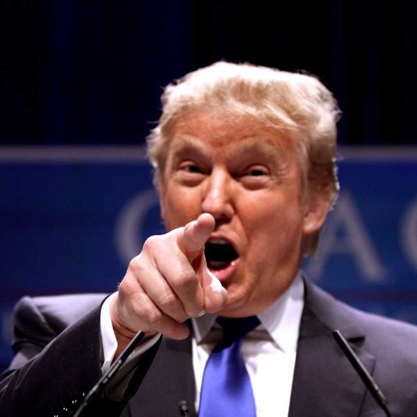 Donald Trump speaking & pointing finger at CPAC 2011 in Washington, D.C.