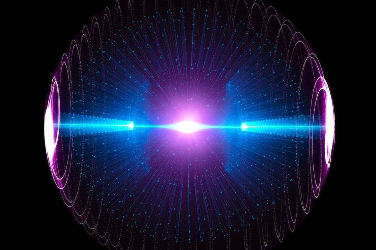 Energy sphere with glowing core illustrative of nuclear fusion