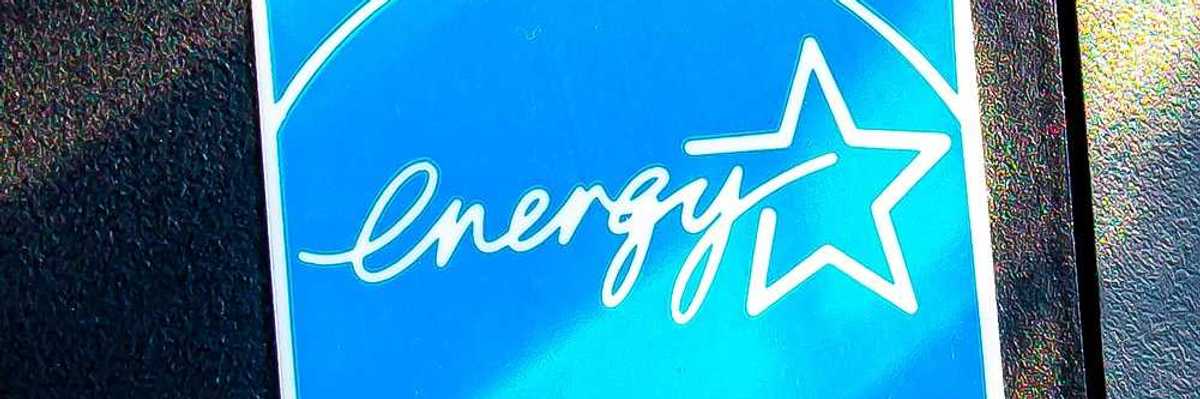 EnergyStar stamp, denoting energy efficiency, on an appliance