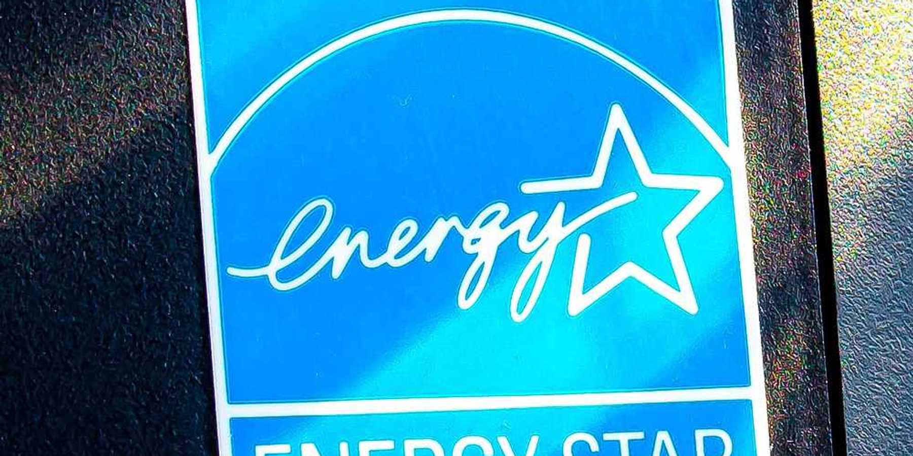 EnergyStar stamp, denoting energy efficiency, on an appliance