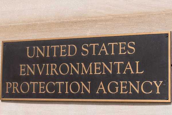 Environmental Protection Agency sign at the EPA Building in Washington, DC
