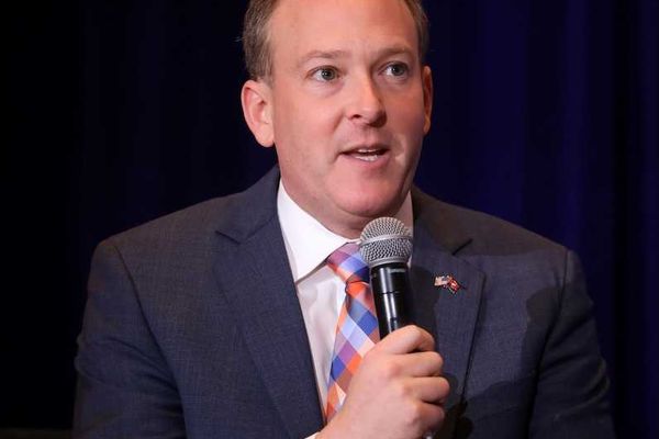 EPA chief, Lee Zeldin speaking into mic