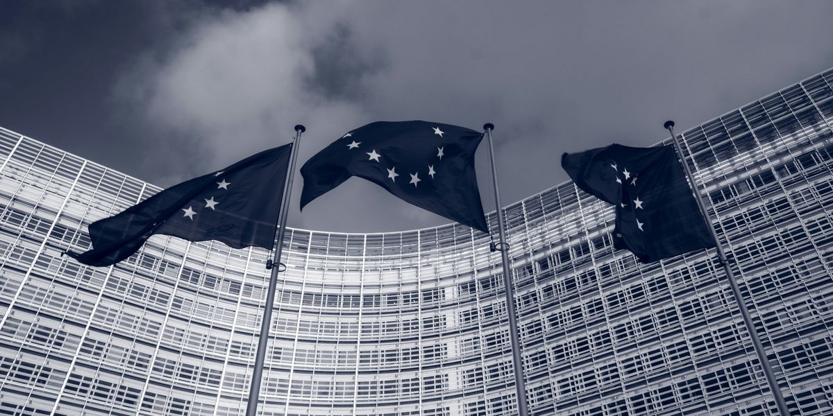 European Union flags