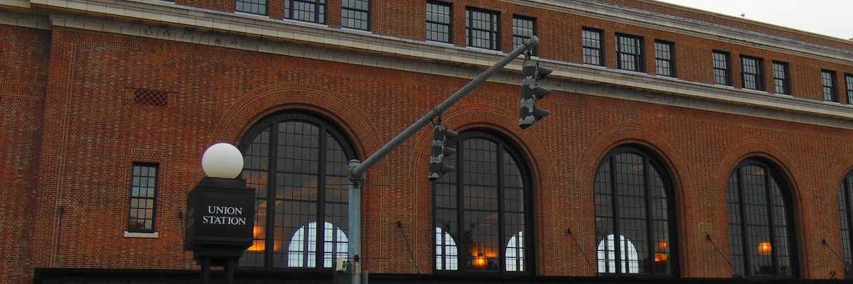 Exterior shot of Union Station, New Haven, Connecticut,