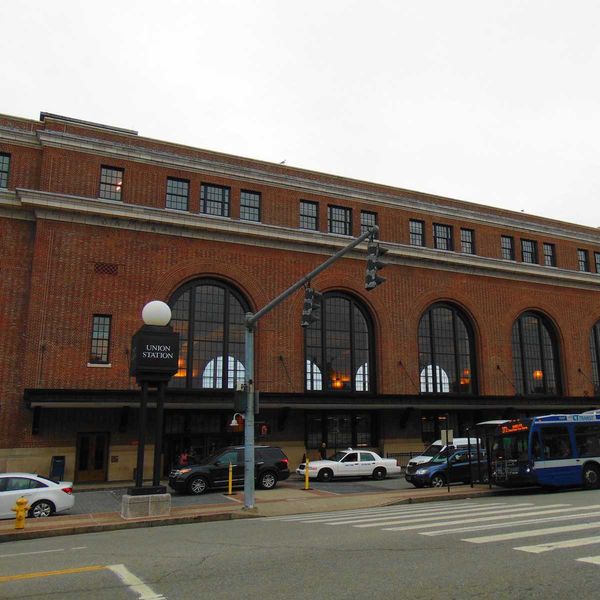 Exterior shot of Union Station, New Haven, Connecticut,
