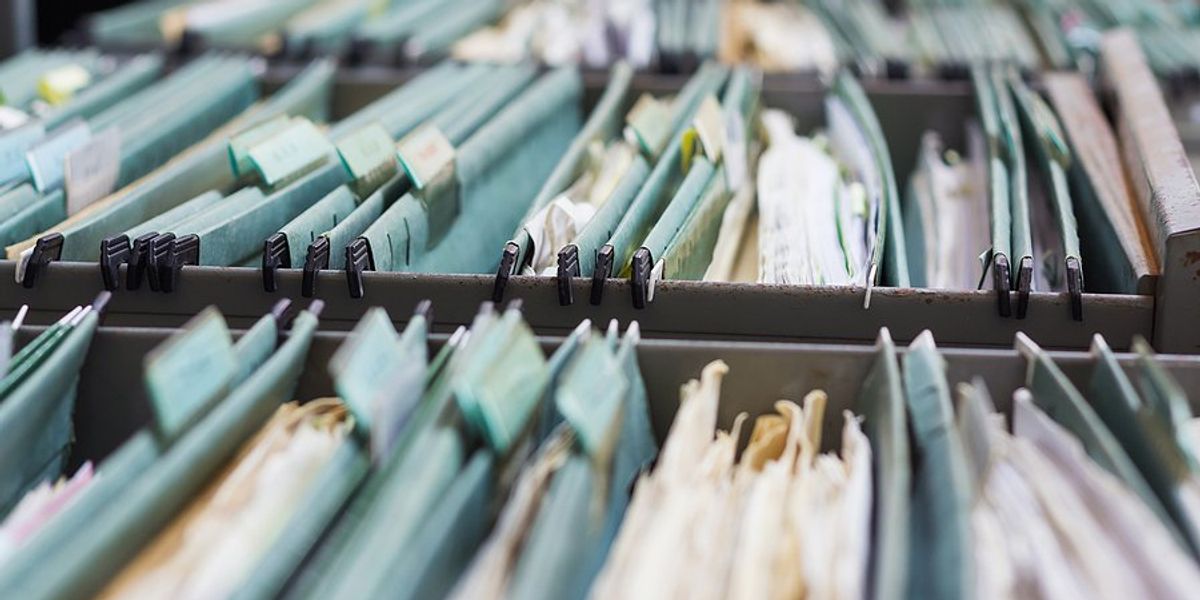 file cabinet with many folders
