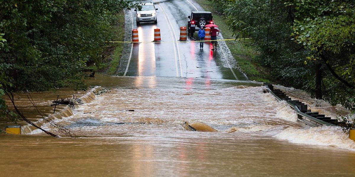 flooded road