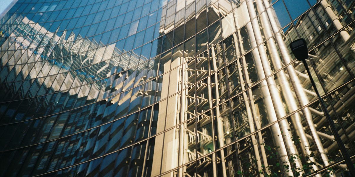 Glass building