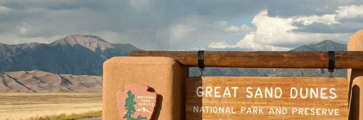Great Sand Dunes National Park sign