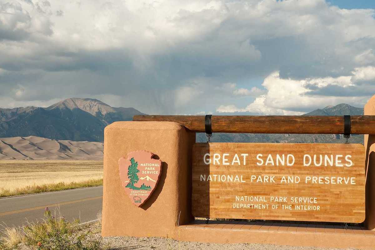 Great Sand Dunes National Park sign