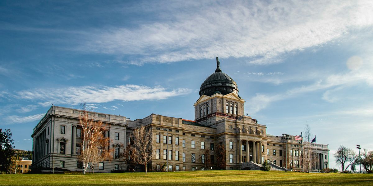 Helena Montana capital building on a sunny day.