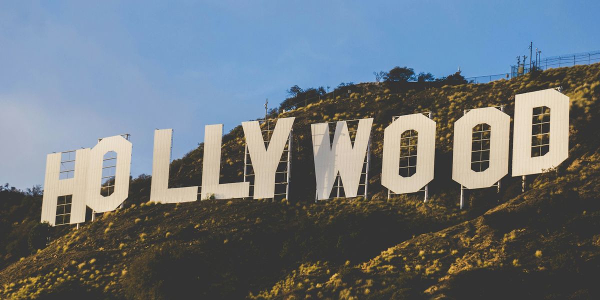Hollywood sign on the side of a hill in California.
