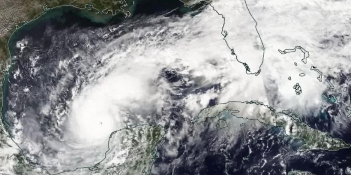 Hurricane Milton aerial image over Florida