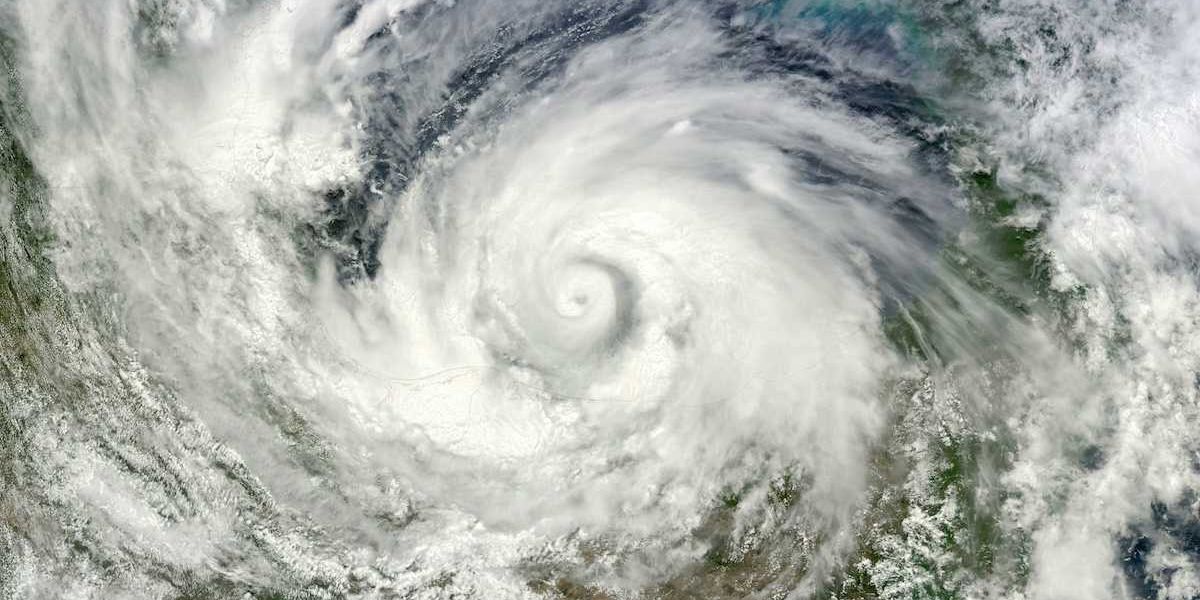 Hurricane satellite view