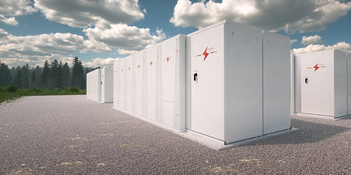 Illustration of battery storage containers.