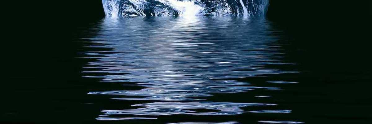 Image depicting conceptual melting earth symbolic of global warming and climate change.