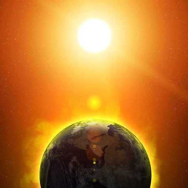 Image illustrative of an overheating Earth