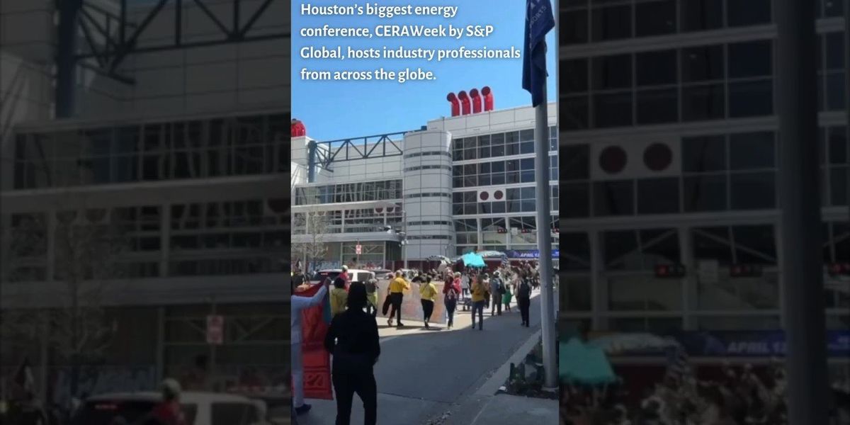 Community activists plead to be heard through “closed doors” outside nation’s top energy conference