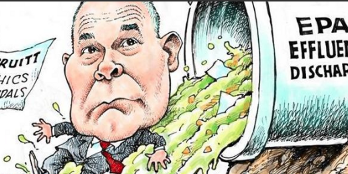 Cleaning house, kinda, at EPA: Editorial cartoonists have the last laugh
