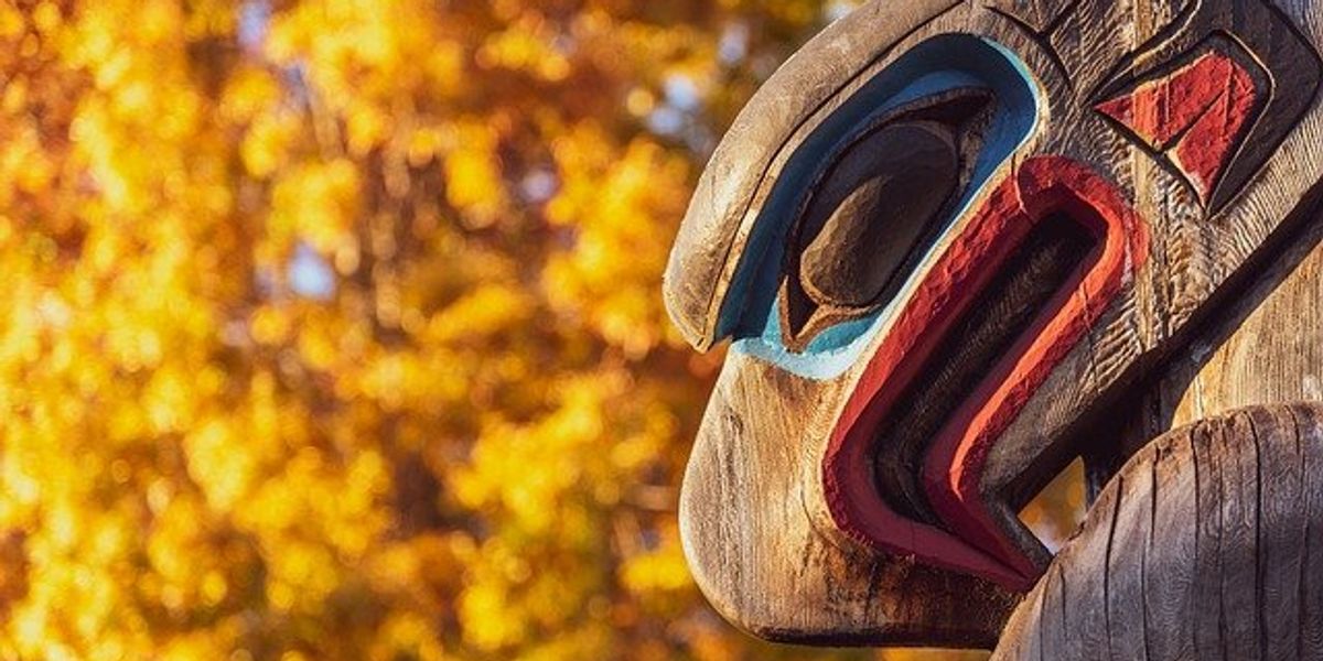 indigenous carving of a bird