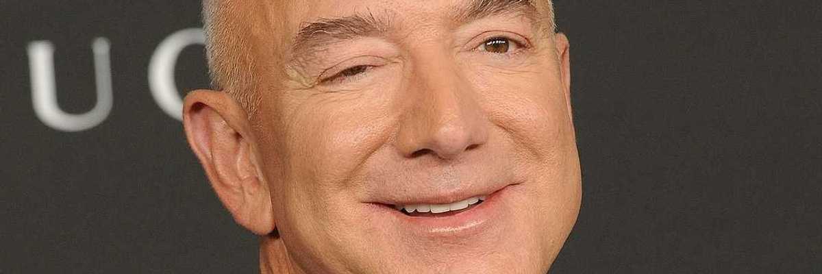 Jeff Bezos dressed in a tuxedo headshot