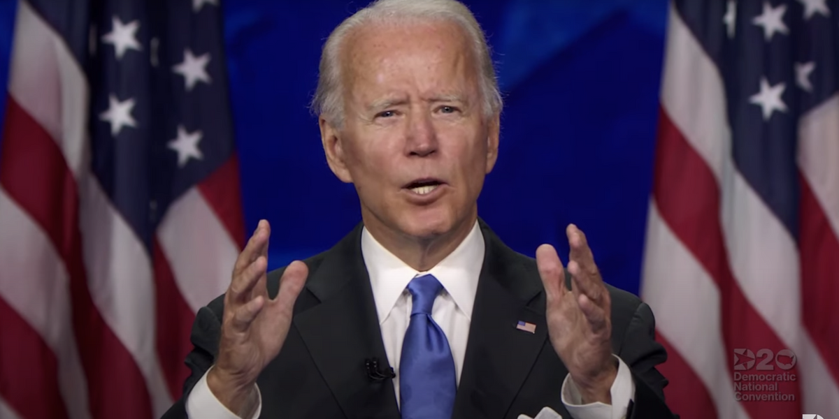 Joe Biden at  the DNC