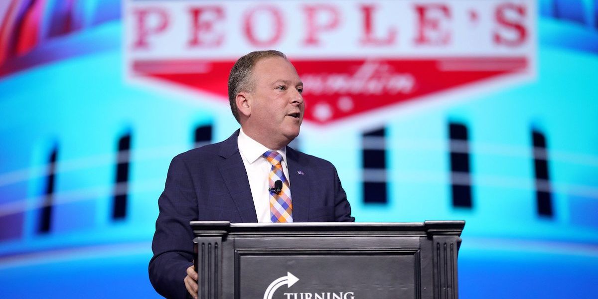 Lee Zeldin, Trump's pick for EPA administrator, speaks at a podium.