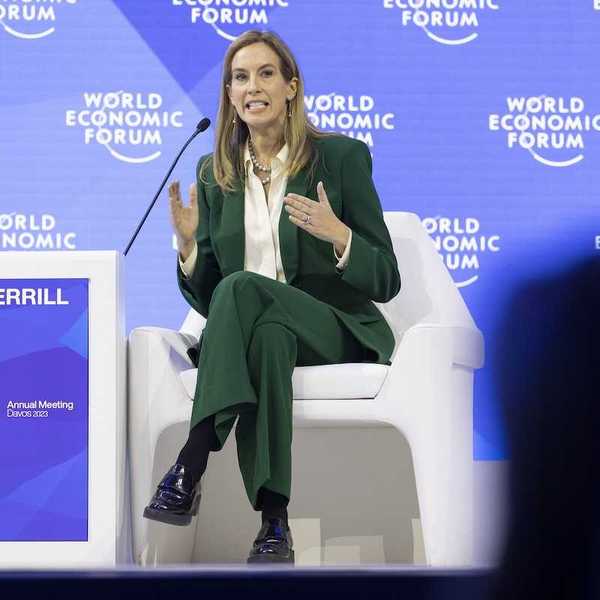 Mikie Sherrill, Congresswoman from New Jersey (D), USA speaking at the World Economic Forum Annual Meeting 2023 in Davos-Klosters, Switzerland