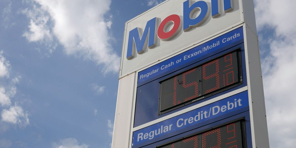 Mobil gas station