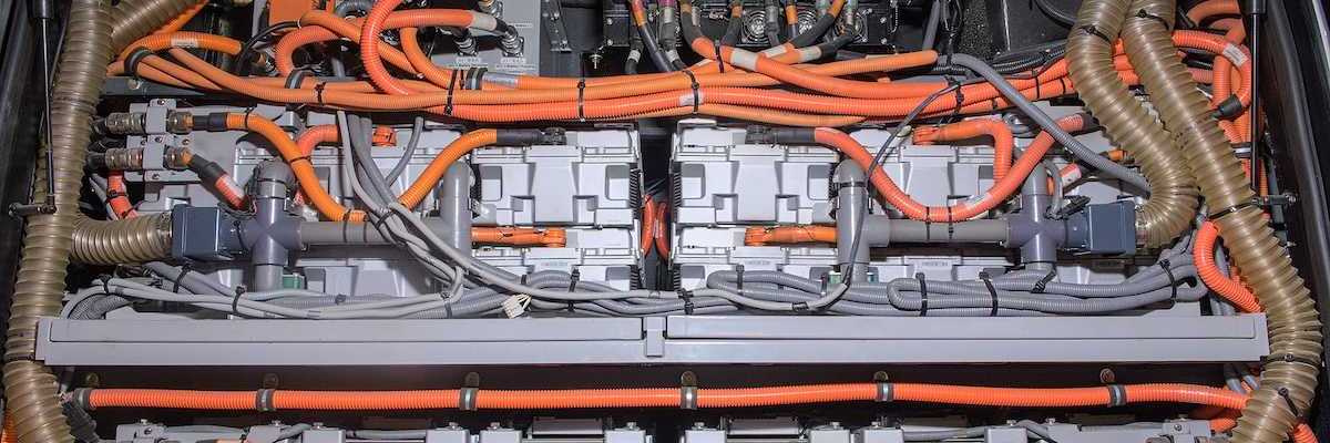 Network of EV batteries