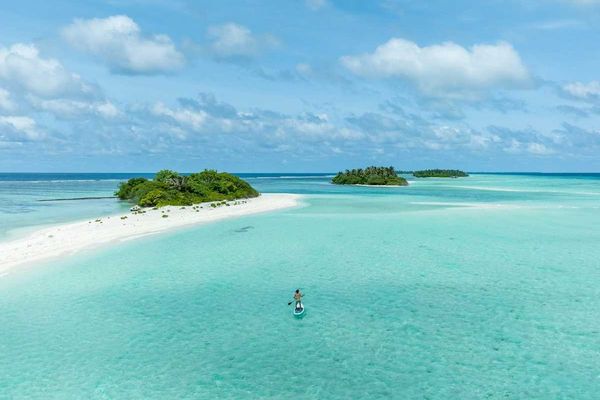Paddleboarder in Cook Islands