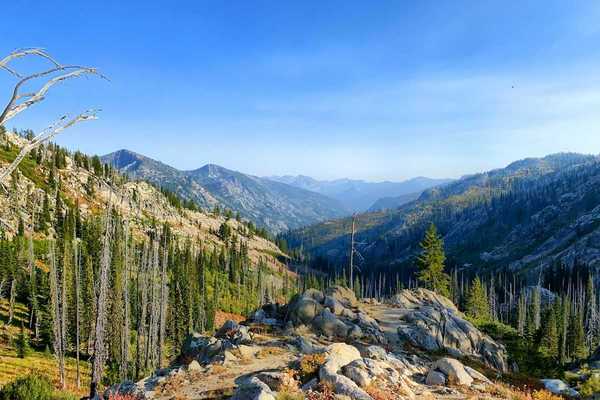 Payette National Forest, McCall, Idaho: Trail vista from rocky promontory