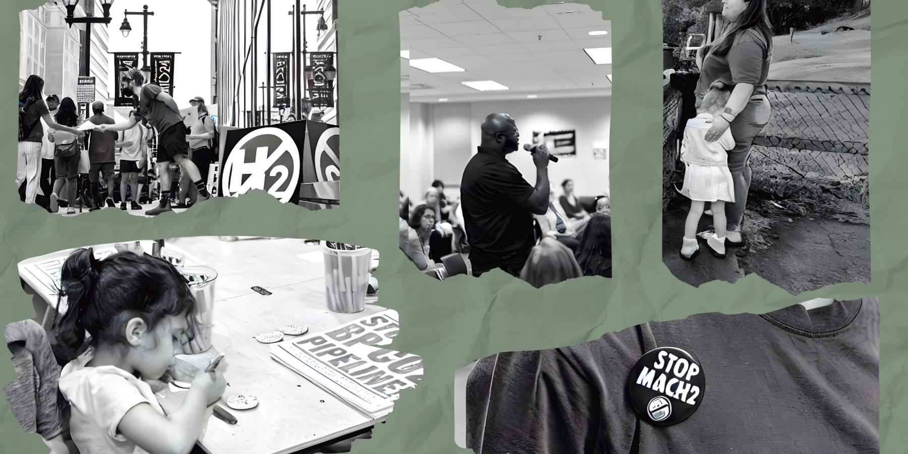 People advocating against the US hydrogen hub build out