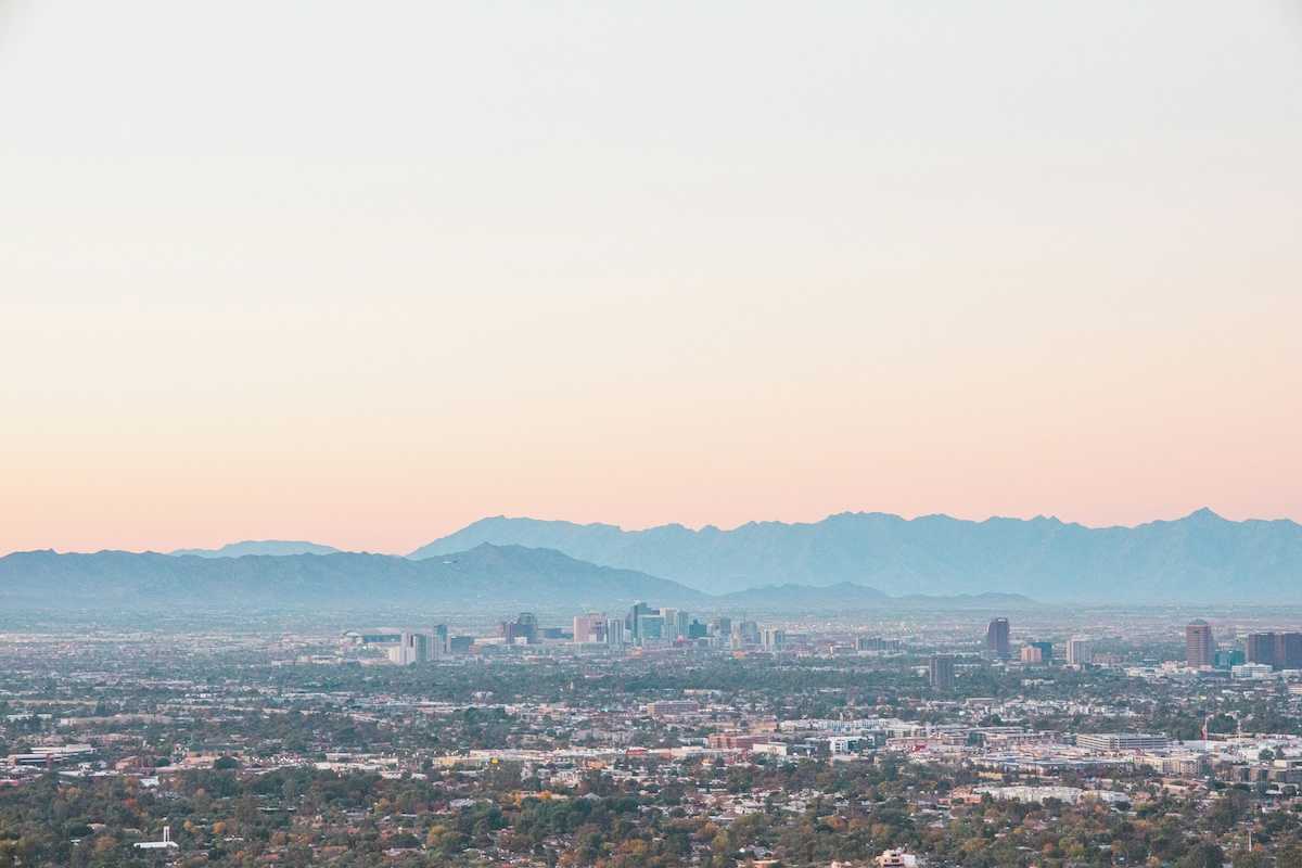 Phoenix, Arizona, showing ground ozone and smog