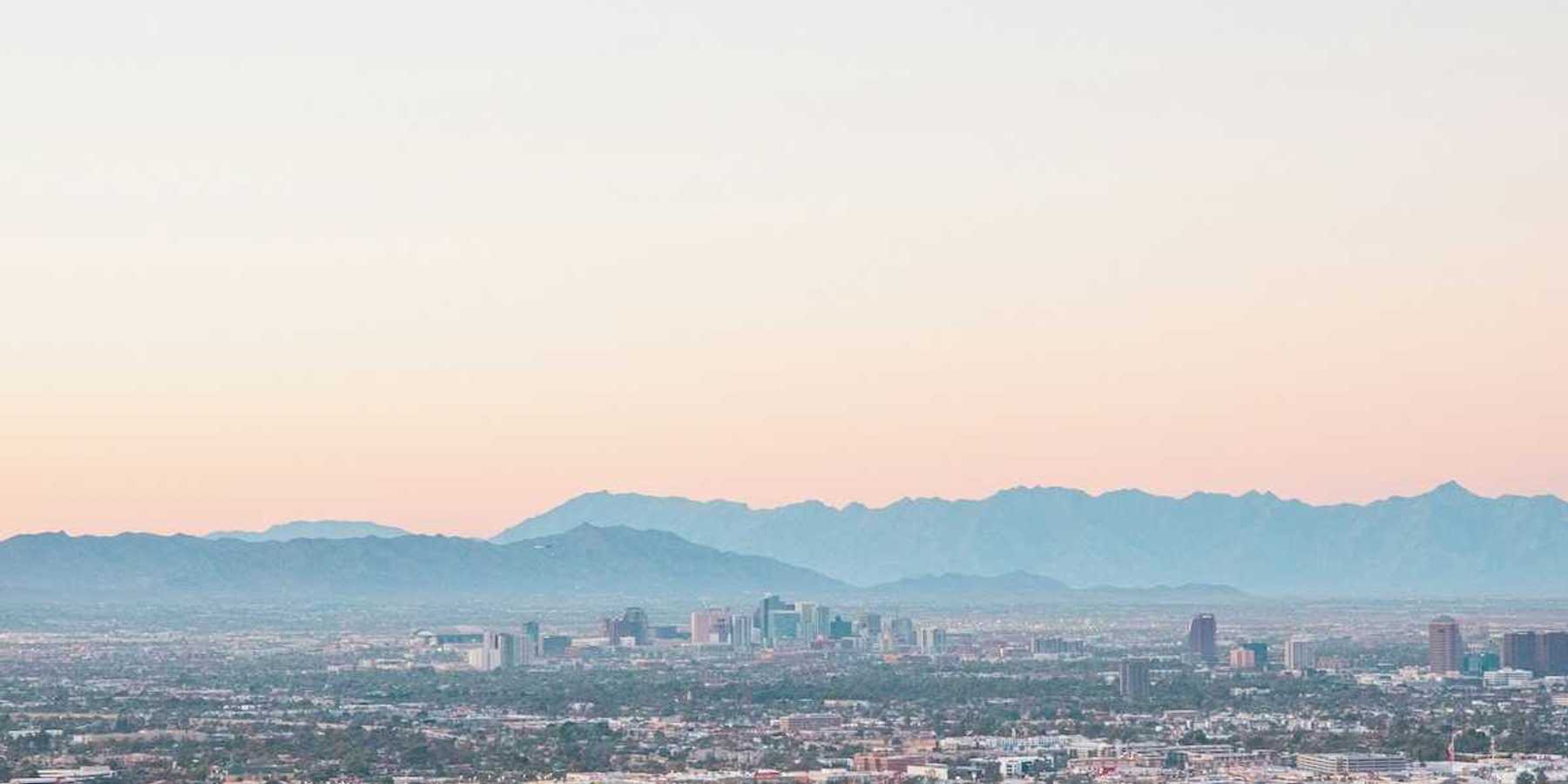 Phoenix, Arizona, showing ground ozone and smog