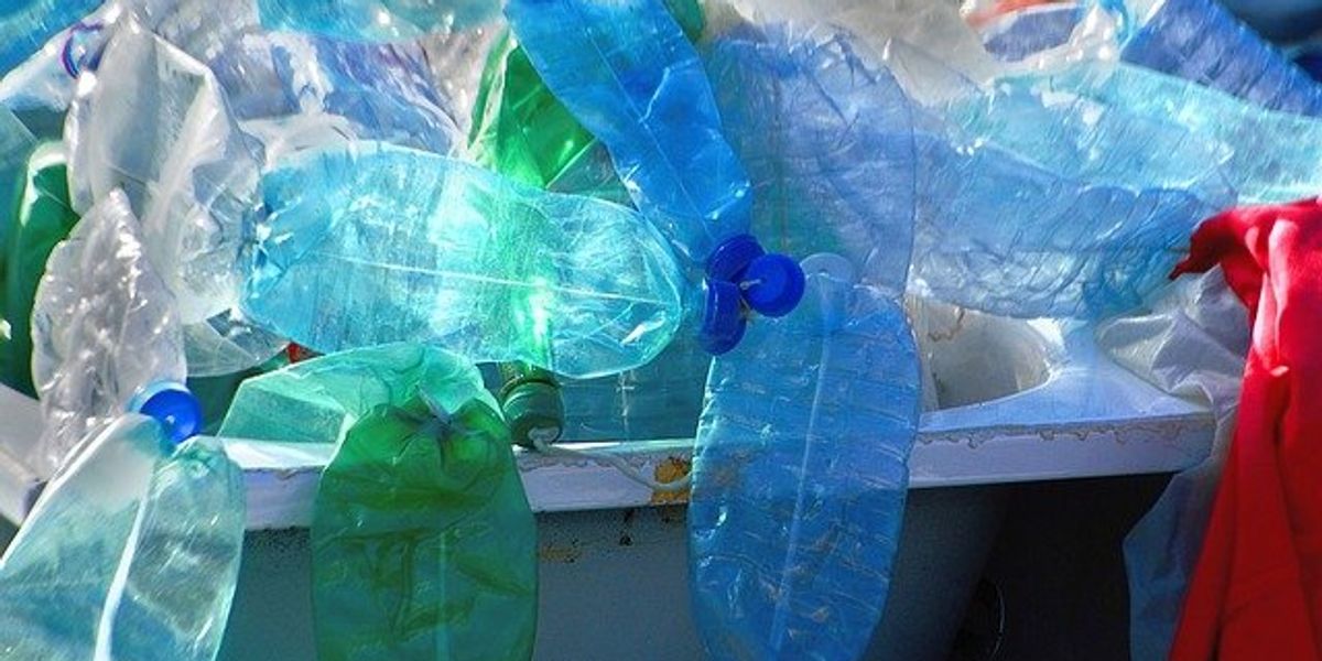 plastic pollution bottles