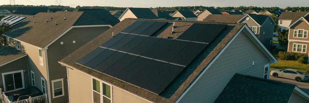 Residential neighborhood with a preponderance of rooftop solar