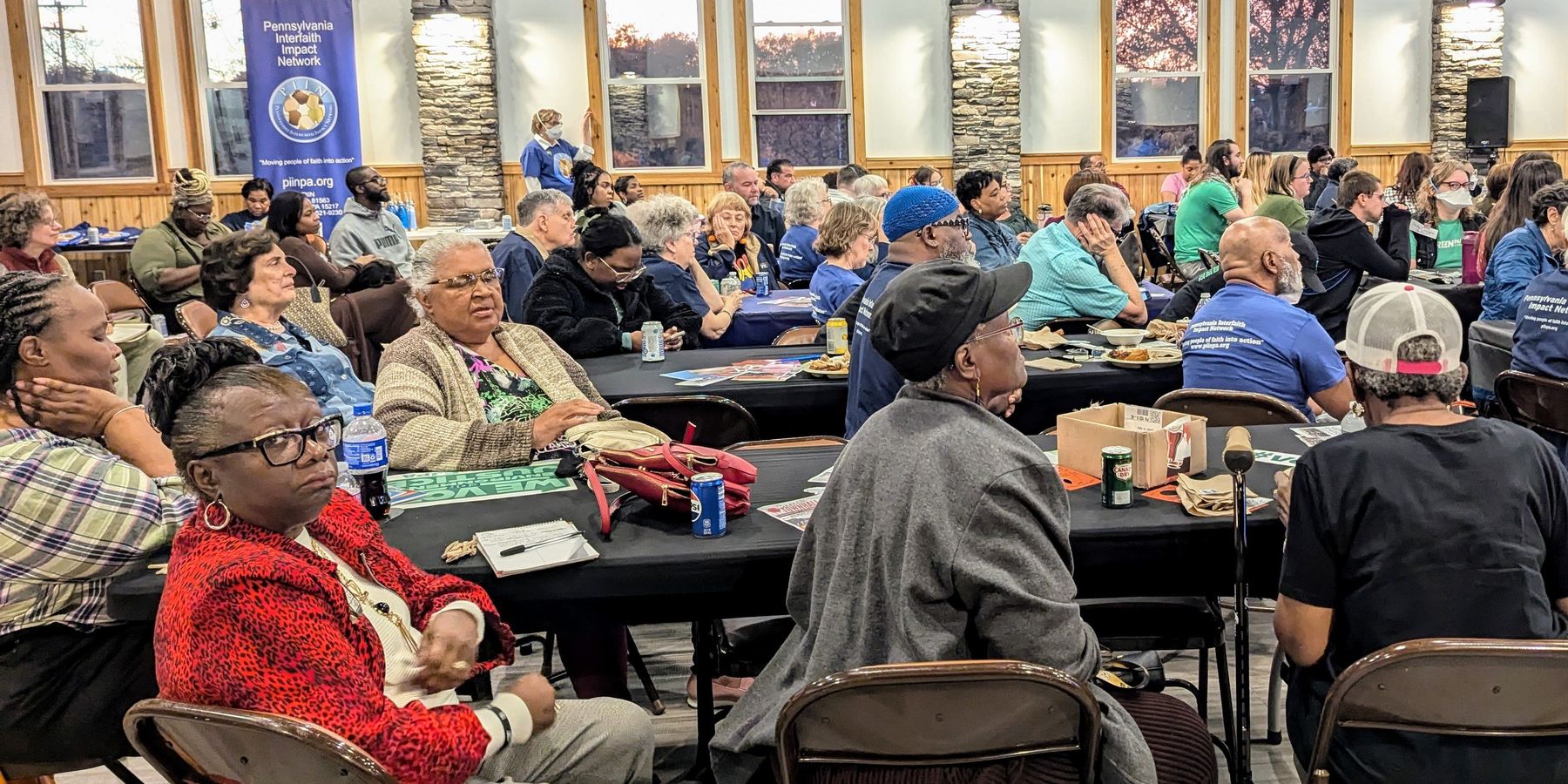 Residents from Pennsylvania's Mon Valley region listen to local and national candidates speak about environmental issues