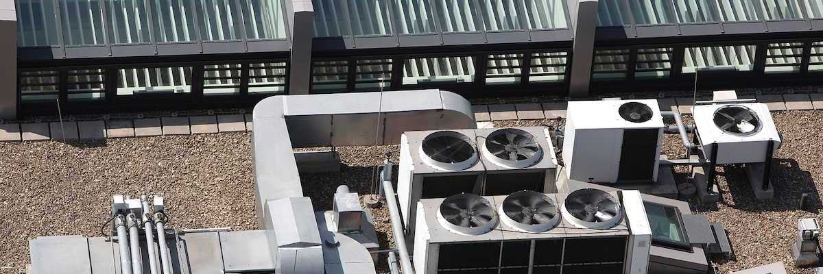 Rooftop, industrial air conditioning equipment