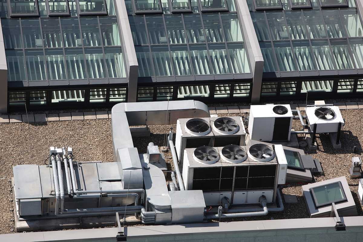 Rooftop, industrial air conditioning equipment