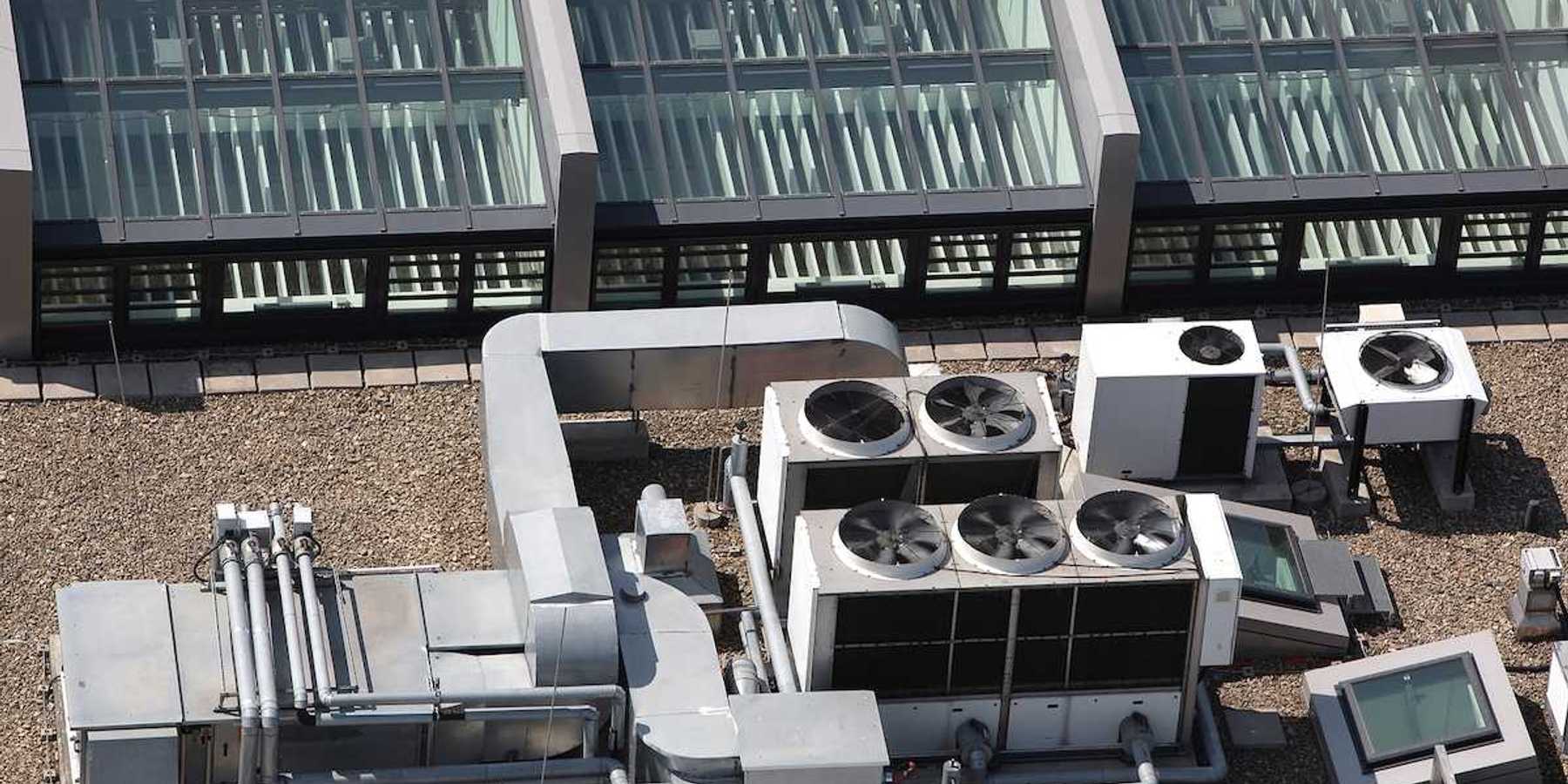 Rooftop, industrial air conditioning equipment