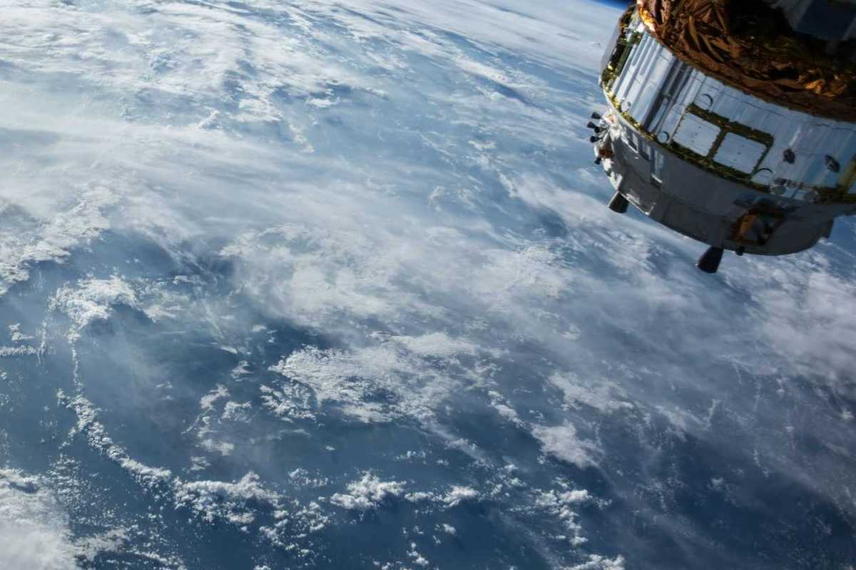 Satellite orbiting Earth