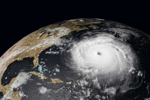 Satellite view of Atlantic hurricane