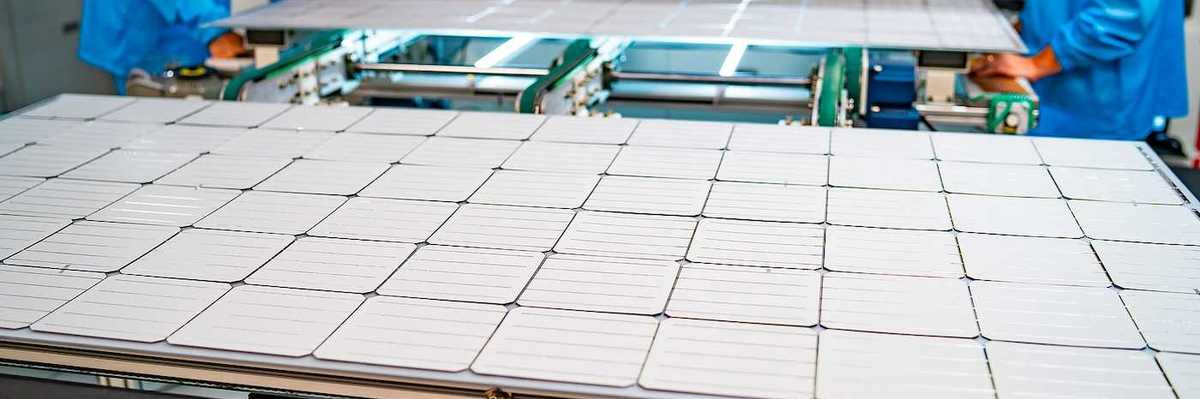 Solar production panels factory.