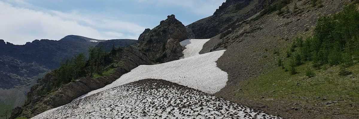 Spotty, patchy, diminished, mountain snow-pack