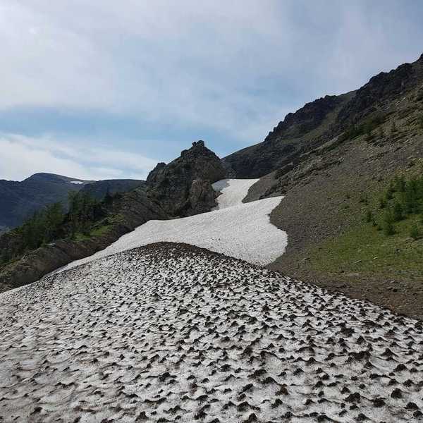 Spotty, patchy, diminished, mountain snow-pack