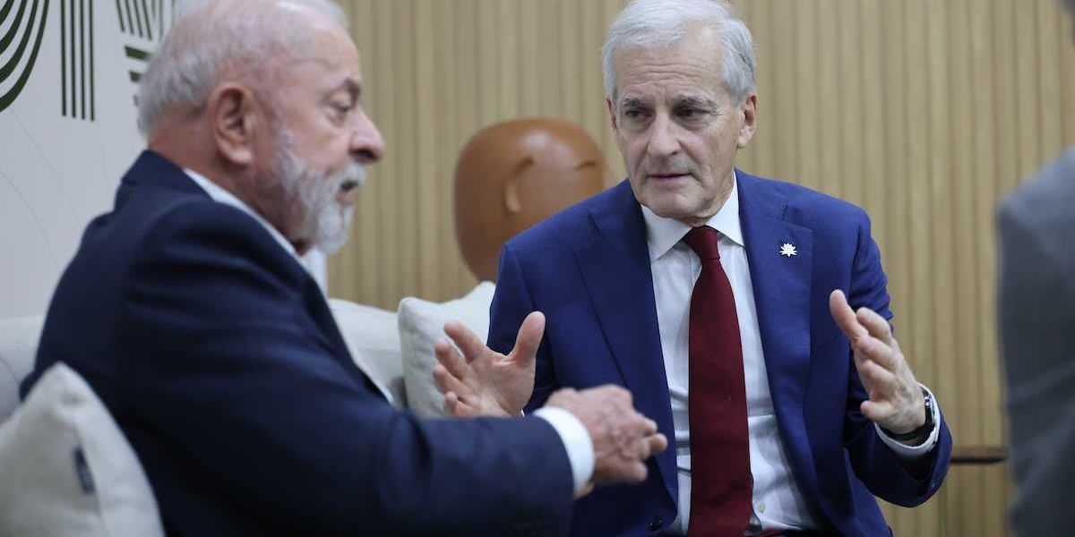 Statsminister Jonas Gahr Støre møter Brasils president Luiz Inacio Lula da Silva at COP30